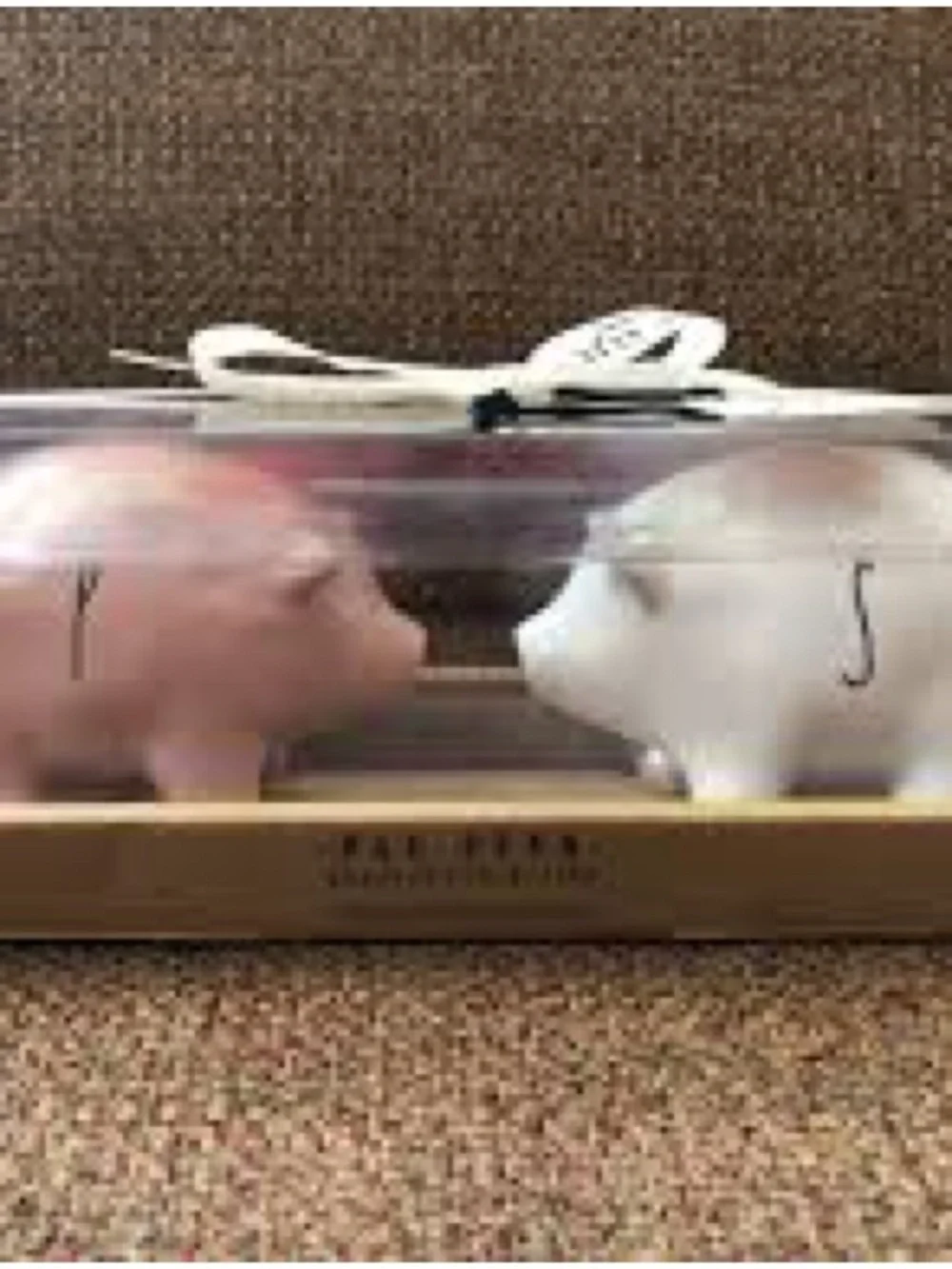 HARD TO FIND- Rae Dunn Pig Salt & Pepper Pig Shaped Ceramic Shaker Set